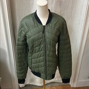 Bench Women's Green Quilted Bomber Jacket
